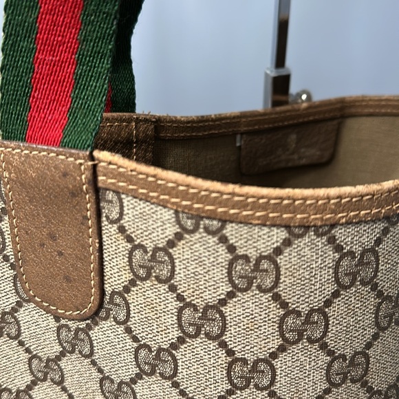 Authentic Gucci GG Supreme Web Tote - Picture 5 of 16